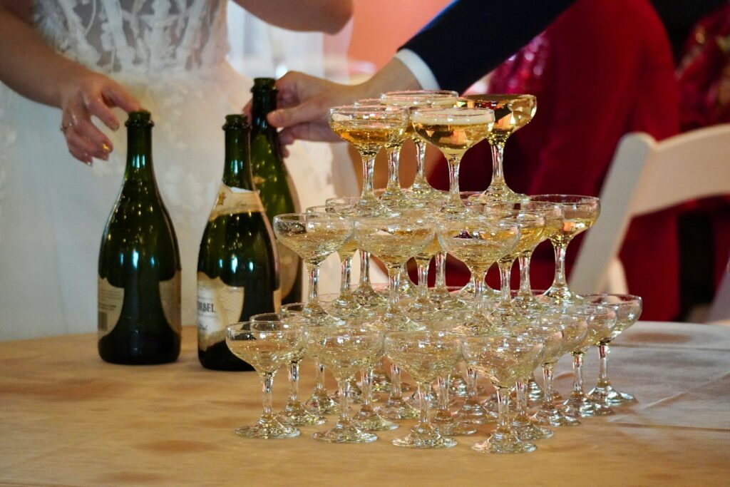 plastic champagneglazen